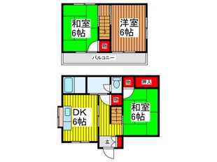 上落合２丁目貸家の物件間取画像